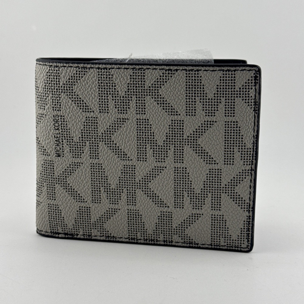 Michael Kors Cooper Men MK Logo Print Billfold Credit Card Wallet